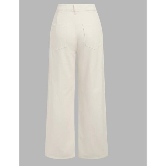 Cider Women’s Small White Denim High Waist Wide Leg Jeans - Picture 3 of 10